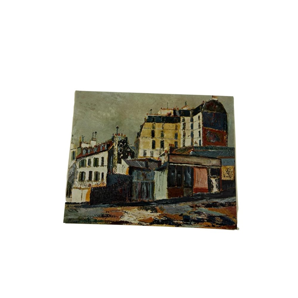 Vintage Maurice Utrillo Art Print Rue Ravignan Unframed 9.75" X 8"